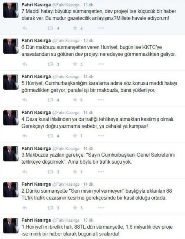 Fahri Kasırga’dan 