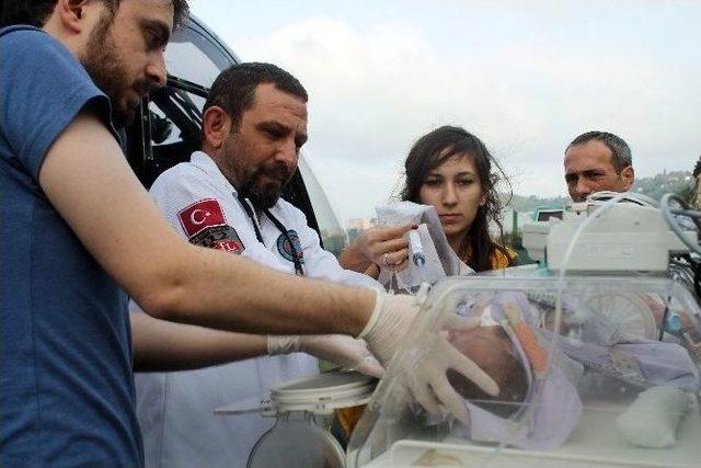 Minik Bebek Ambulans Helikopterle Ankara’ya Sevk Edildi