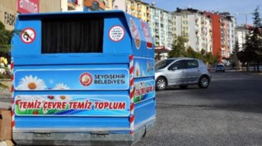 Seydişehir Belediyesi &Ccedil;&ouml;p Konteynerlerini Yeniliyor