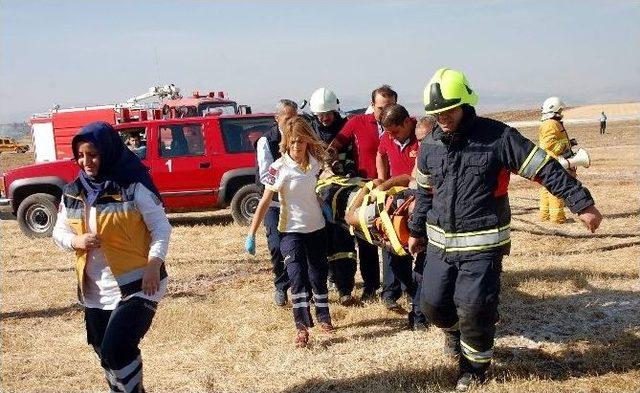 Adıyaman’da Uçak Kazası Tatbikatı