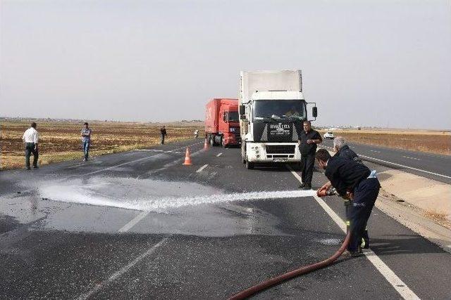 Nusaybin’de Akaryakıt Yüklü Tanker Devrildi: 1 Yaralı