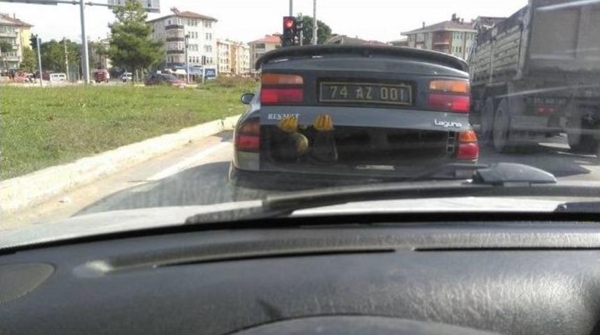 Resmi Otomobilin Bagajında Tehlikeli Yolculuk