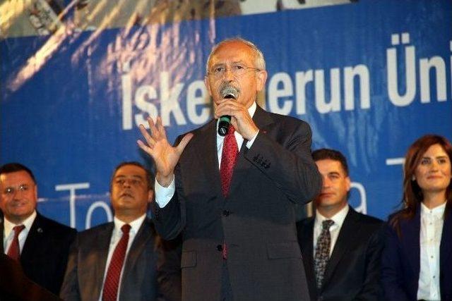 Chp Lideri Kılıçdaroğlu, İskenderun’da Temel Atma Programına Katıldı