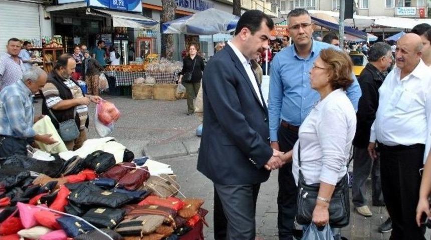 Mehmet Erdem, Efeler Pazarlarında Esnafla Buluştu