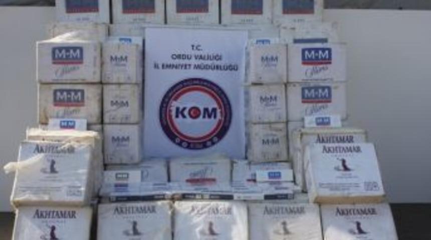 Ordu&rsquo;da 72 Bin 390 Paket Ka&ccedil;ak Sigara Ele Ge&ccedil;irildi