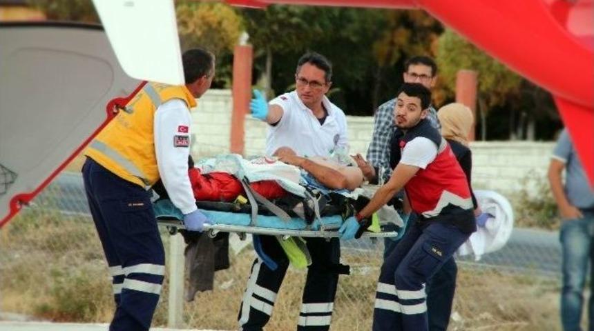 Helikopter Ambulans Yaralı İşçi İçin Havalandı