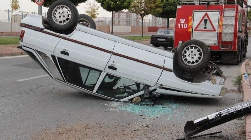 Otomobil Takla Attı: 1 Yaralı