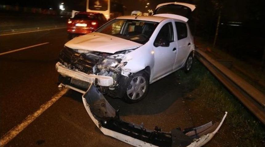 Yoğun Yağış Kazaya Neden Oldu: 2 Yaralı