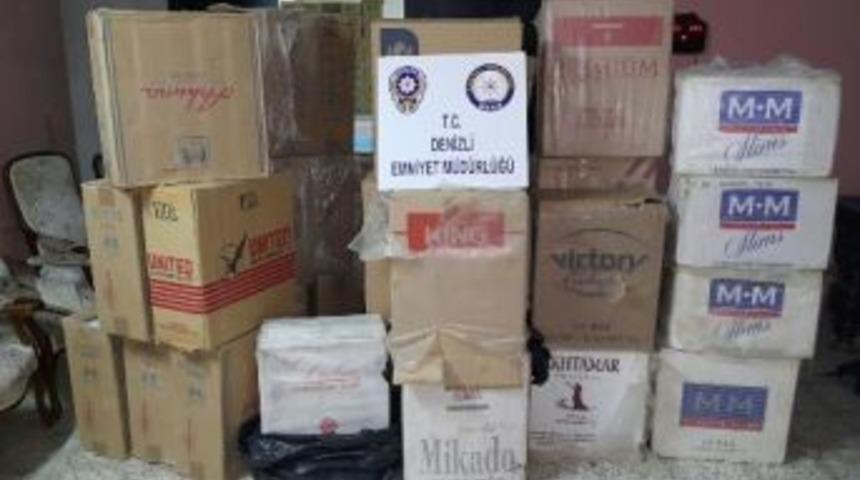 Denizli&rsquo;de 40 Bin Paket Ka&ccedil;ak Sigara Ele Ge&ccedil;irildi