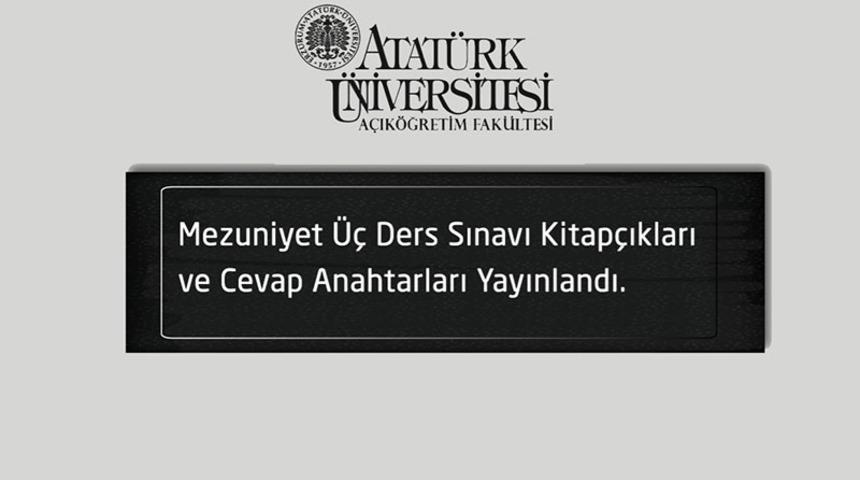 ATA AÖF üç ders sınavı soru - cevapları yayınlandı! AÖF üç ders sınavı sonuçları ne zaman açıklanacak?