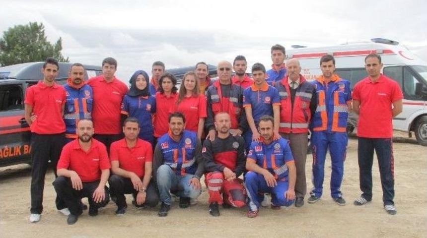 Umke Ve Hastane &Ccedil;alışanlarından Kurtarma Tatbikatı