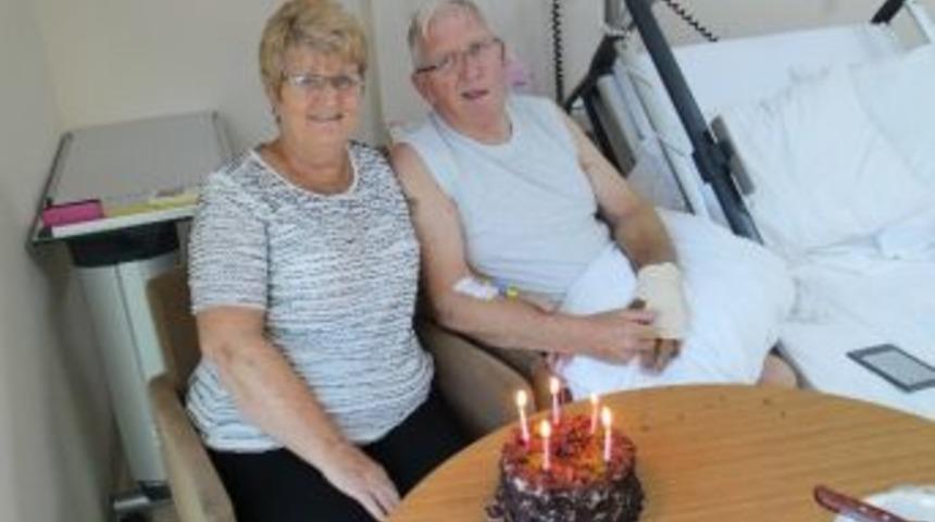 İsko&ccedil; &Ccedil;ift Yarım Asırlık Evliliklerini Hastanede Kutladı