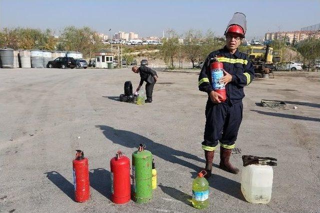 Yenimahalle Belediyesinden Yangın Tatbikatı