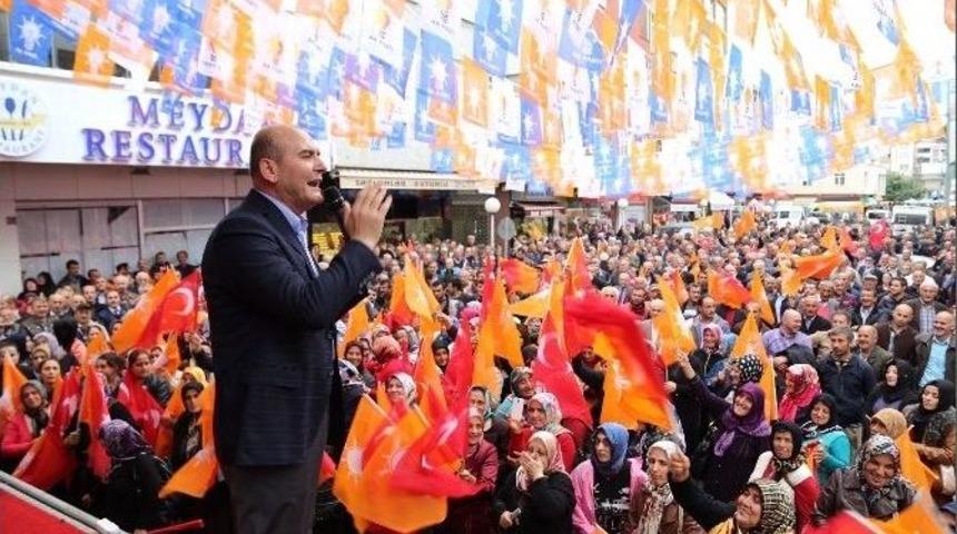 S&uuml;leyman Soylu, Vakfıkebir&rsquo;deki Mitingde Konuştu