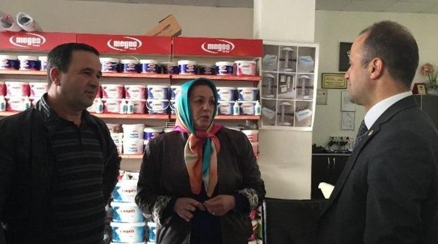 Fehmi Küpçü Esnafları Gezdi