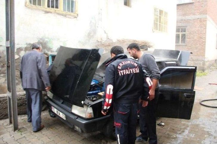 Yanan Otomobili İtfaiye Söndürdü G5