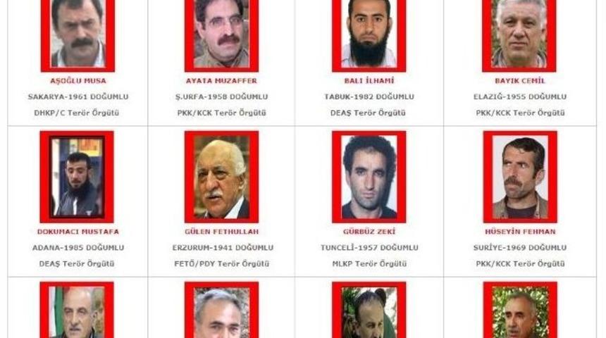 İ&ccedil;işleri Bakanlığı Aranan Ter&ouml;ristlerin Listesini Tek Tek A&ccedil;ıkladı