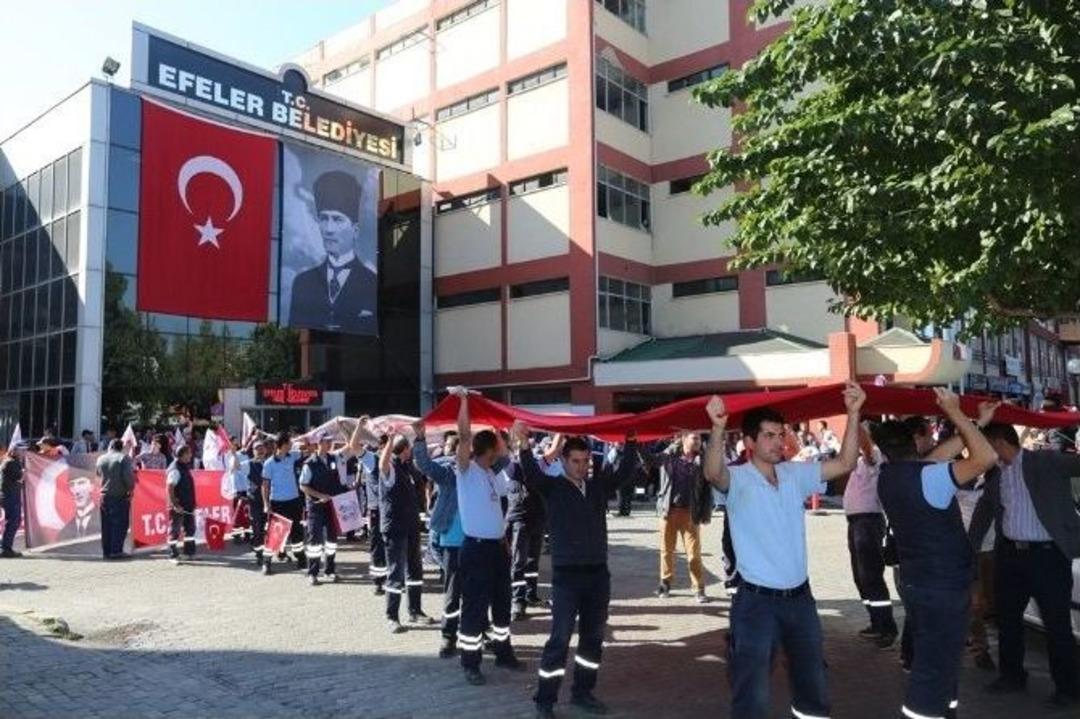 Efeler Belediyesi Cumhuriyet İ&ccedil;in Y&uuml;r&uuml;d&uuml;