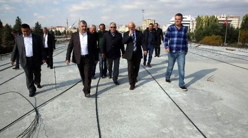 Başkan &Ccedil;elik Nato Caddesi Katlı Kavşak &Ccedil;alışmalarını Yerinde İnceledi