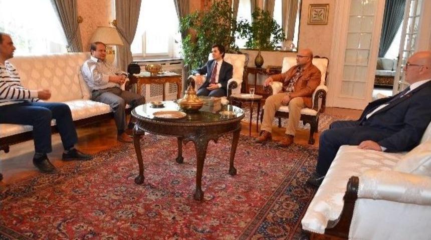 Karatekin &Uuml;niversitesi Rekt&ouml;r&uuml; Savaş B&uuml;kreş B&uuml;y&uuml;kel&ccedil;isi Ertaş&rsquo;ı Ziyaret Etti