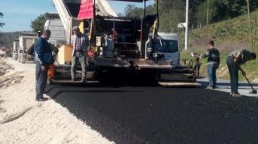 Yığılca Karayolunda Asfaltlama &Ccedil;alışmaları Başladı