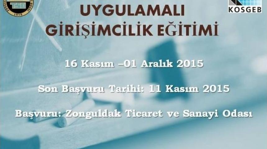 Zonguldak Tso Uygulamalı Girişimcilik Eğitimi D&uuml;zenleyecek