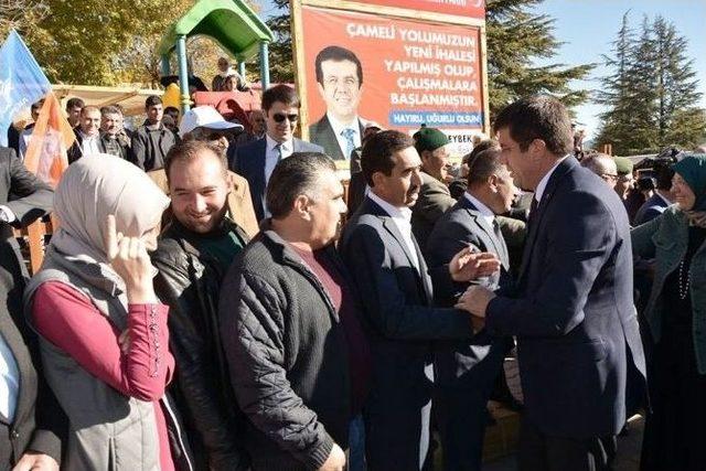 Ekonomi Bakanı Nihat Zeybekci Çameli İlçesini Ziyaret Etti