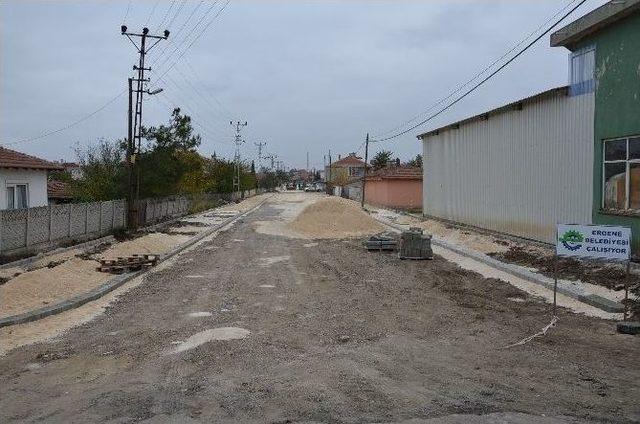 Ergene&rsquo;de Yol &Ccedil;alışmaları Son S&uuml;rat Devam Ediyor 1