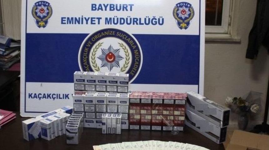 Bayburt&rsquo;ta Ka&ccedil;ak Sigara Ve Sahte Para Operasyonu