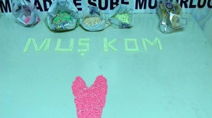 Muş&rsquo;ta Uyuşturucu 2 Bin 770 Hap Ele Ge&ccedil;irildi