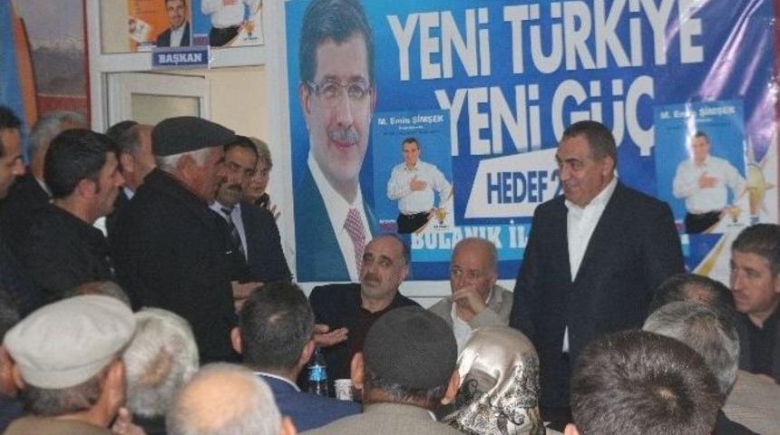 Ak Parti Milletvekili Şimşek, Bulanık İl&ccedil;esine Teşekk&uuml;r Ziyaretinde Bulundu