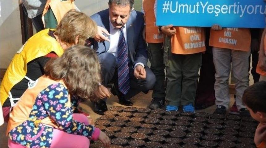 Toroslar&rsquo;da Minik &Ouml;ğrenciler Meşe Palamudu Tohumu Ekti