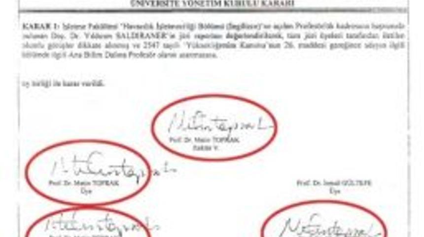 &lsquo;tek İmzayla Profes&ouml;rl&uuml;k Verdi&rsquo; İddiası Thk &Uuml;niversitesi&rsquo;ni Karıştırdı