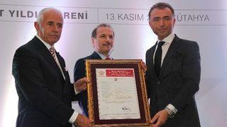 Ng Kütahya Seramik’e ’tse Çift Yıldız’ Belgesi