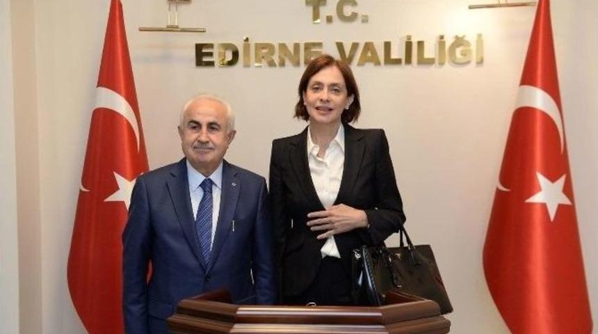 Bulgaristan&rsquo;ın Ankara B&uuml;y&uuml;kel&ccedil;isi Neynsky&rsquo;den Edirne Valisi Şahin&rsquo;e Ziyaret