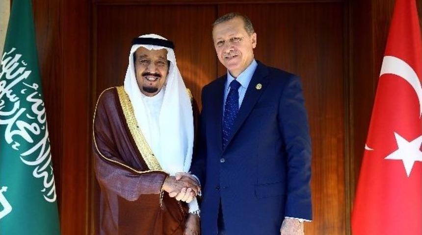 Cumhurbaşkanı Erdoğan, Suudi Kral Salman İle G&ouml;r&uuml;şt&uuml;