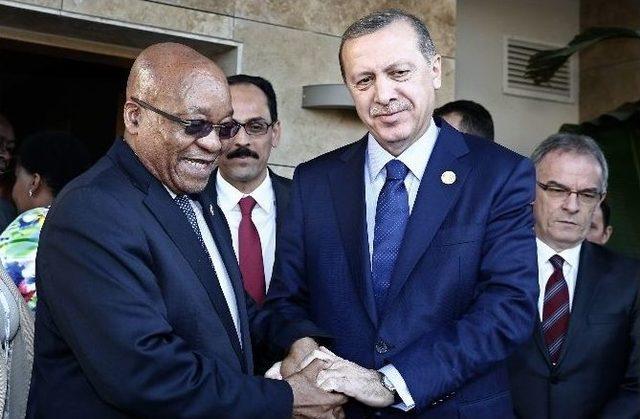 Cumhurbaşkanı Erdoğan, Güney Afrika Cumhurbaşkanı Zuma İle Görüştü