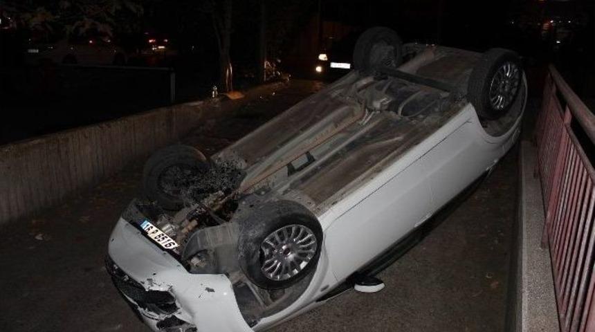 Fren Yerine Gaza Basınca Takla Attı