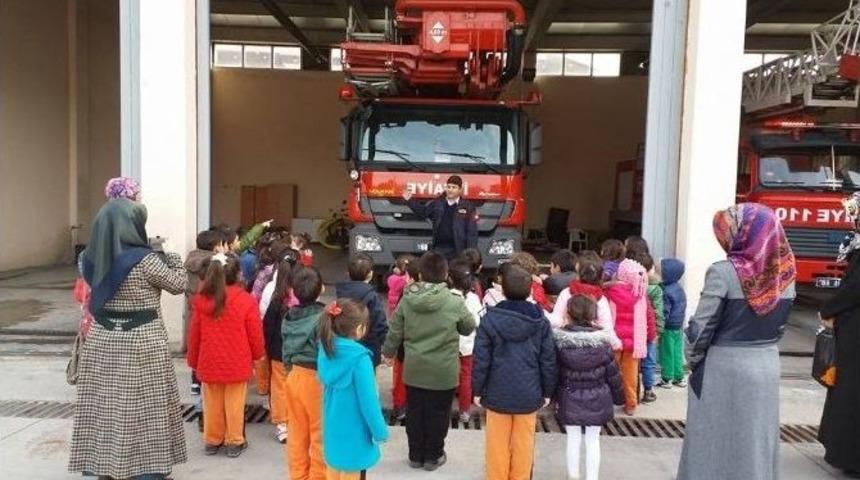 Anasınıfı &Ouml;ğrencilerinden İtfaiyeye Ziyaret