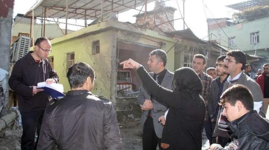 Silvan Kaymakamı Mağdur Vatandaşları Ziyaret Etti