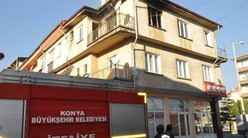 Akşehir&rsquo;de Ev Yangını