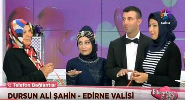 Edirne Valisi Şahin’den, Evlenecek Çifte Canlı Yayında ‘sürpriz