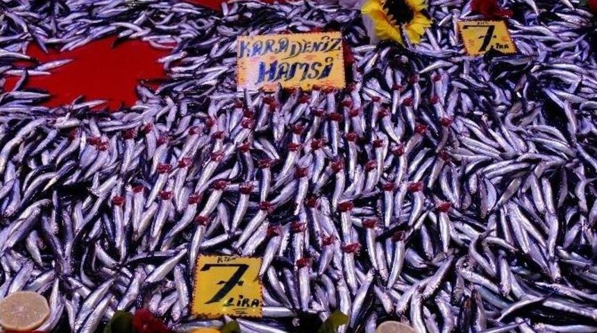 Hamsi Fiyatı D&uuml;şt&uuml; Vatandaşlar Tezgahlara Akın Etti