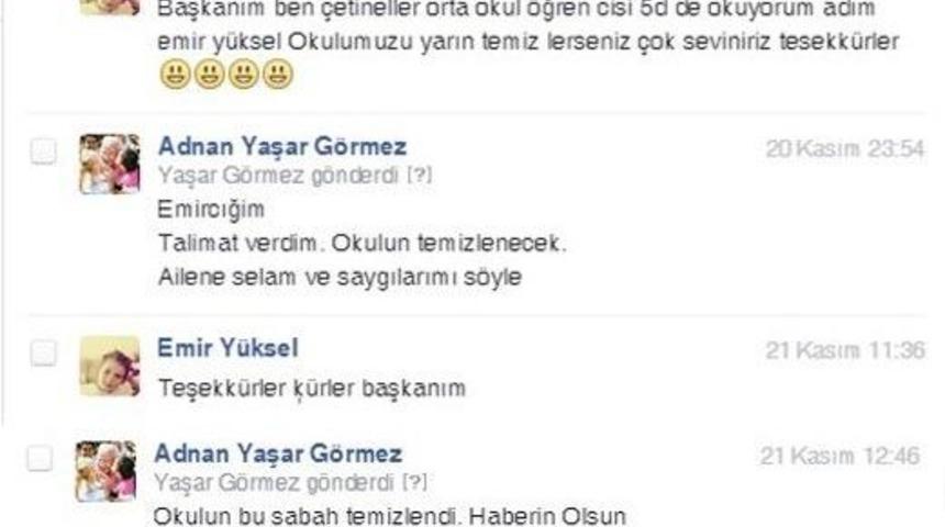 K&uuml;&ccedil;&uuml;k Emir Okulunun Temizlenmesi İ&ccedil;in Facebook&rsquo;tan Sesini Duyurdu
