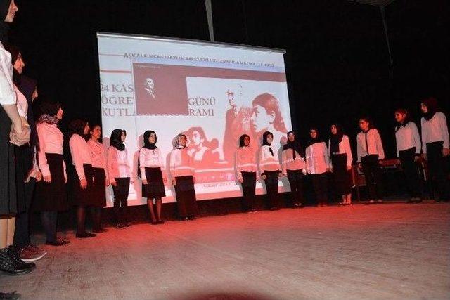 Aşkale&rsquo;de &Ouml;ğretmenler G&uuml;n&uuml; Kutlaması... 1