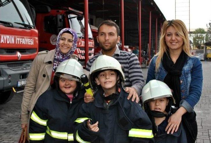 (özel)- Aydın’ın Özel Çocukları İtfaiyeci Oldu G3