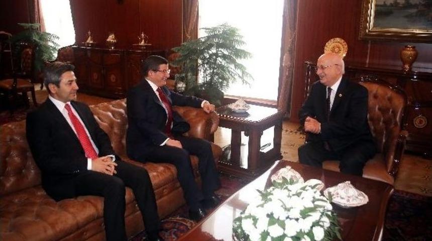Meclis Başkanı Kahraman, Başbakan Davutoğlu&rsquo;nu Kabul Etti