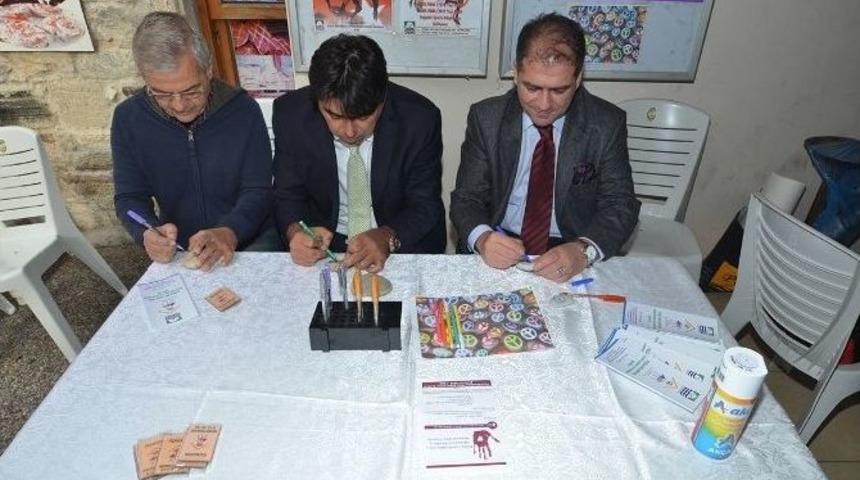 Kadına Y&ouml;nelik Şiddete Karşı Taş Boyadılar