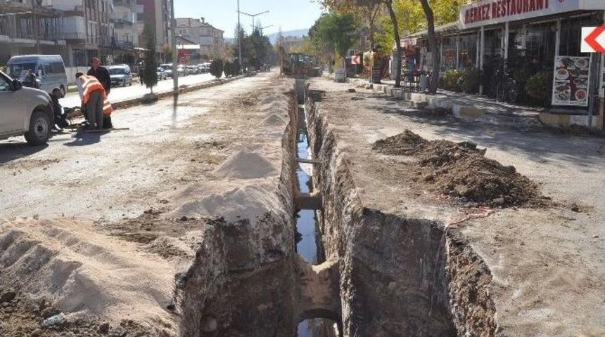 Asat&rsquo;tan Koruteli&rsquo;de Kanalizasyon &Ccedil;alışmaları