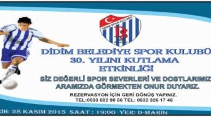 Didim Belediyespor 30. Yılını Kutlayacak